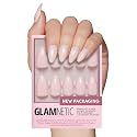 Glamnetic Press On Nails, Short Almond Glossy, Fake Nails 30pc Nail Kit