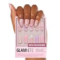 Glamnetic Press On Nails, Short Almond Glossy, Fake Nails 24pc Nail Kit