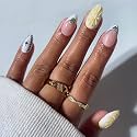 Glamnetic Press On Nails, Short Almond Glossy, Fake Nails 30pc Nail Kit