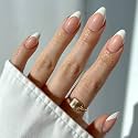 Glamnetic Press On Nails, Short Almond Glossy, Fake Nails 24pc Nail Kit