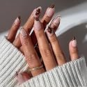 Glamnetic Press On Nails, Short Almond Glossy, Fake Nails 30pc Nail Kit