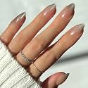 Glamnetic Press On Nails, Short Almond Velvet, Fake Nails 30pc Nail Kit