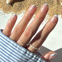 Glamnetic Press On Nails, Short Oval Glazed, Fake Nails 30pc Nail Kit