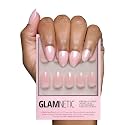 Glamnetic Press On Nails, Short Oval Glazed, Fake Nails 30pc Nail Kit