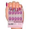 Glamnetic Press On Nails, Short Oval Velvet, Fake Nails 30pc Nail Kit