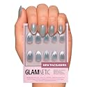 Glamnetic Press On Nails, Short Oval Velvet, Fake Nails 30pc Nail Kit