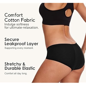 GLAMORAS Cotton Reusable Period Panty for Women