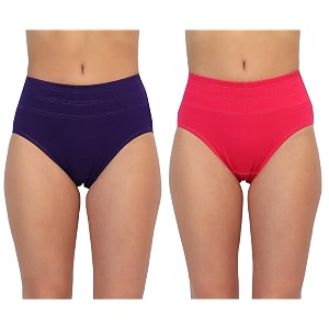 GLAMORAS Women Cotton High Waist Full Coverage
