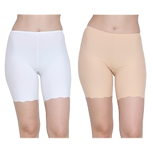 glamoras women nylon spandex high waist stretchable skin fit shorties seamless under skirt cycling biker bicycle shorts