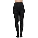 GLAMORAS Women Nylon Spandex High Waist Tights patterned Pantyhose Stockings, Free Size, Black