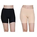 GLAMORAS Women Nylon Spandex High Waist Stretchable Skin Fit Shorties Seamless Under Skirt Cycling Biker Bicycle Shorts