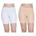 GLAMORAS Women Nylon Spandex High Waist Stretchable Skin Fit Shorties Seamless Under Skirt Cycling Biker Bicycle Shorts