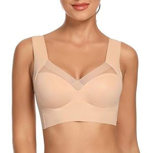GLAMORAS Women Nylon Spandex Seamless Mesh Lace