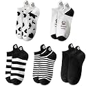 Glamorstar Women Socks Cotton No Show Low Cut Socks Ankle Sock 5 Pack