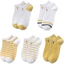 Glamorstar Women Socks Cotton No Show Low Cut Socks Ankle Sock 5 Pack