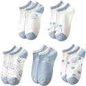 Glamorstar Women Socks Cotton No Show Low Cut Socks Ankle Sock 5 Pack