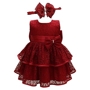 glamulice baby girls infant lace party dresses princess birthday formal dress for toddler