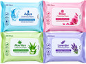Glamzone Refreshing Wet Wipes With 4 Different Fragrance, Facial Wet Wipes
