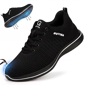 GLANOUDUN Steel Toe Shoes for Men Lightweight