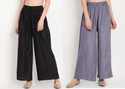 Glansi Regular Fit Women Black, Grey Trousers