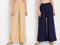 Glansi Relaxed Women Dark Blue, Beige Trousers