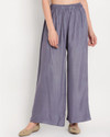 Glansi Women Regular Fit Grey Viscose Rayon Trousers