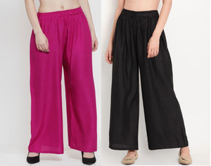 glansi relaxed women pink black trousers