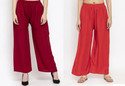 Glansi Relaxed Women Red, Maroon Trousers