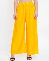 Glansi Women Regular Fit Yellow Viscose Rayon Trousers