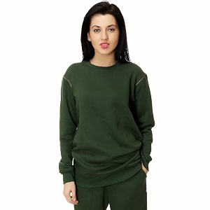Womens Fleece Crew Neck Sweatshirt