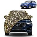 Glanza New 100% Waterproof Car Cover | Dustproof Sun Protection Cover | Soft Cotton Lining | Triple Stitched | Mirror Pocket | Antenna Pocket | All Weather Body Cover (Army)
