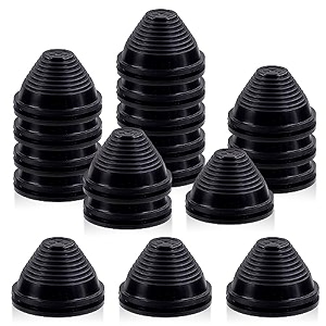 glarks 30pcs 25mm rubber grommets kit tower shaped drill hole grommets wire protection firewall hole plug grommets for wire cable plug plumbing 25mm