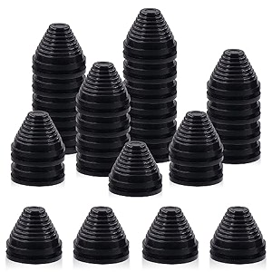glarks 25pcs 30mm rubber grommets kit tower shaped drill hole grommets wire protection firewall hole plug grommets for wire cable plug plumbing 30mm