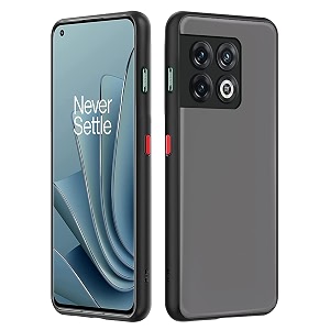 glasgow back case cover for oneplus 10 pro 5g shockproof back case cover camera protection - black
