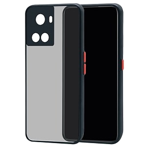 glasgow back case cover for oneplus 10r 5g shockproof back case cover camera protection - black