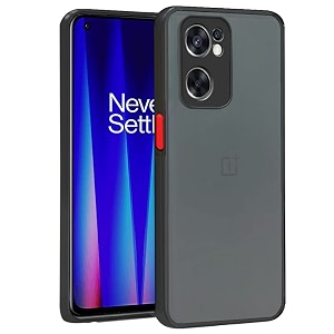 glasgow back case cover for oneplus nord ce 2 5g shockproof back case cover camera protection - black