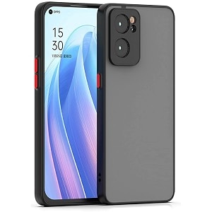 glasgow back case cover for oppo reno7 pro 5g  reno 7 pro 5g shockproof back case cover camera protection - black