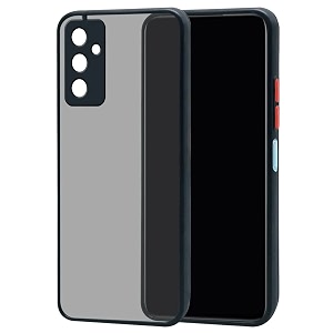 glasgow back case cover for samsung galaxy f23 5g  m23 5g shockproof back case cover camera protection - black
