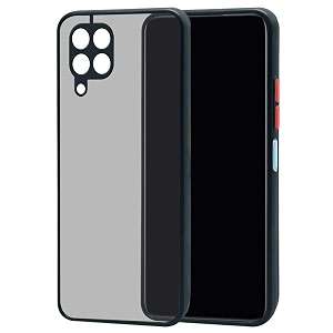glasgow back case cover for samsung galaxy m53 5g shockproof back case cover camera protection - black