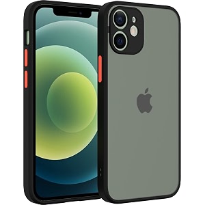glasgow case cover for apple iphone 12 mini shockproof back case cover camera protection - black