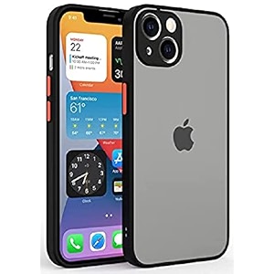 glasgow case cover for apple iphone 13 shockproof back case cover camera protection - black