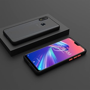 glasgow case cover for asus zenfone max pro m2 shockproof back case cover camera protection - black