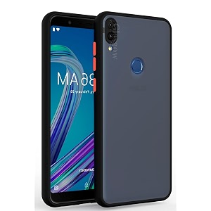 glasgow case cover for asus zenfone max pro m1 shockproof back case cover camera protection - black