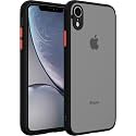Glasgow Case Cover Compatible for Apple iPhone XR Shockproof Back Case Cover (Camera Protection) - Black