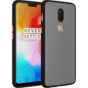 glasgow case cover for oneplus 6 shockproof back case cover camera protection - black