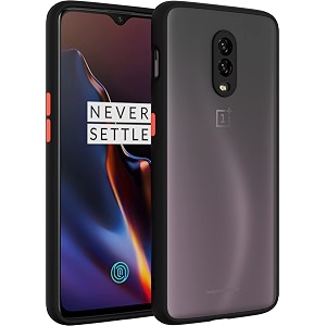 glasgow case cover for oneplus 6t shockproof back case cover camera protection - black