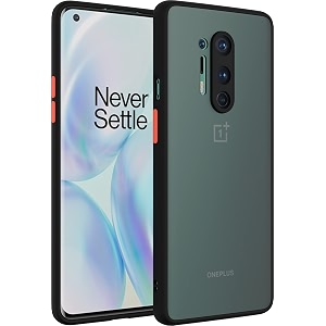 glasgow case cover for oneplus 8 pro shockproof back case cover camera protection - black