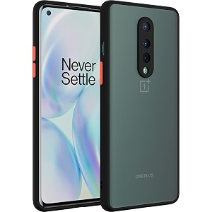 glasgow case cover for oneplus 8 shockproof back case cover camera protection - black