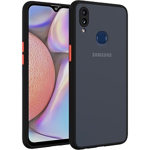 glasgow case cover for samsung galaxy a10s shockproof back case cover camera protection - black