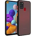 Glasgow Case Cover for Samsung Galaxy A21S Shockproof Back Case Cover (Camera Protection) - Black